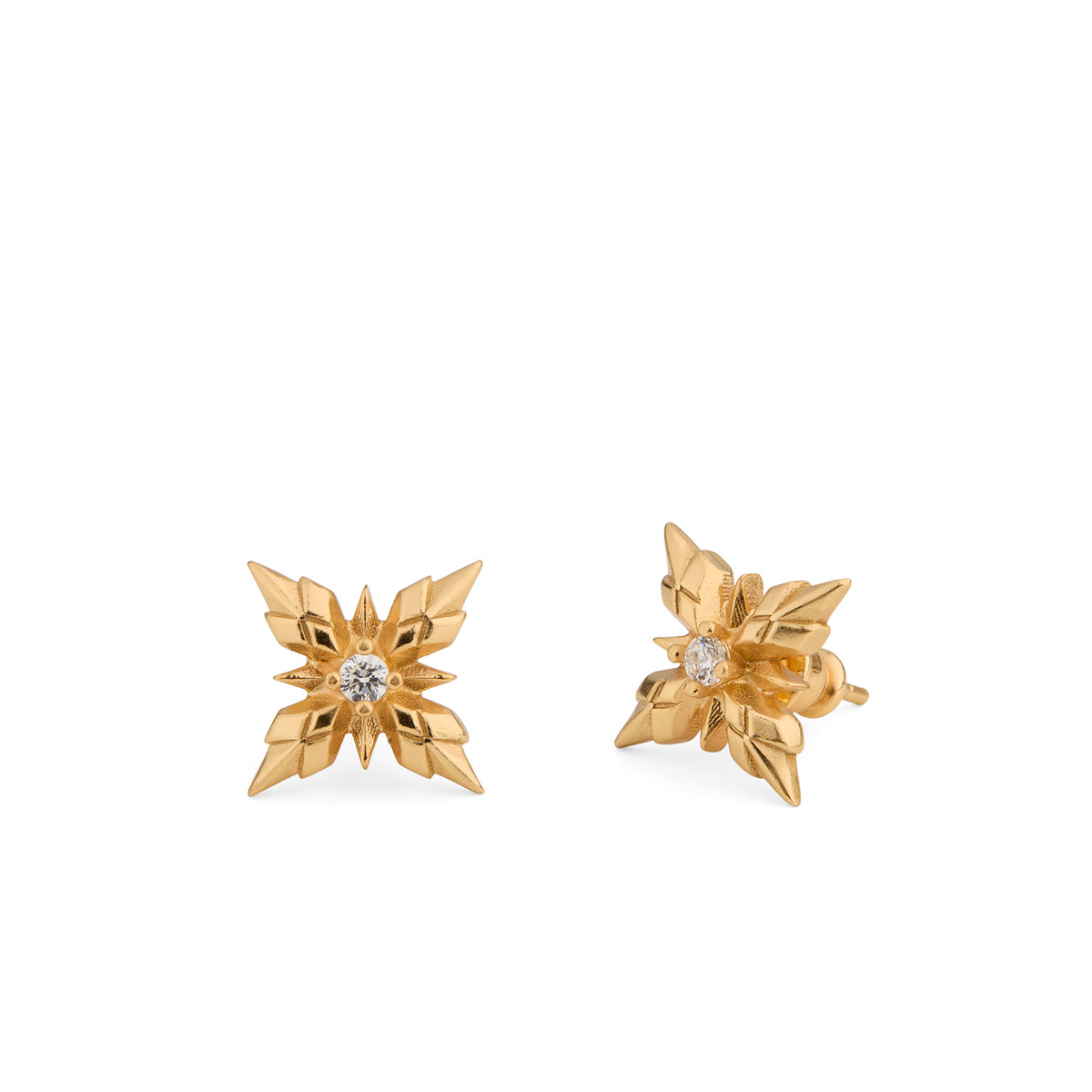 GOLD STELLA VENTIS EARRINGS WITH CRYSTAL