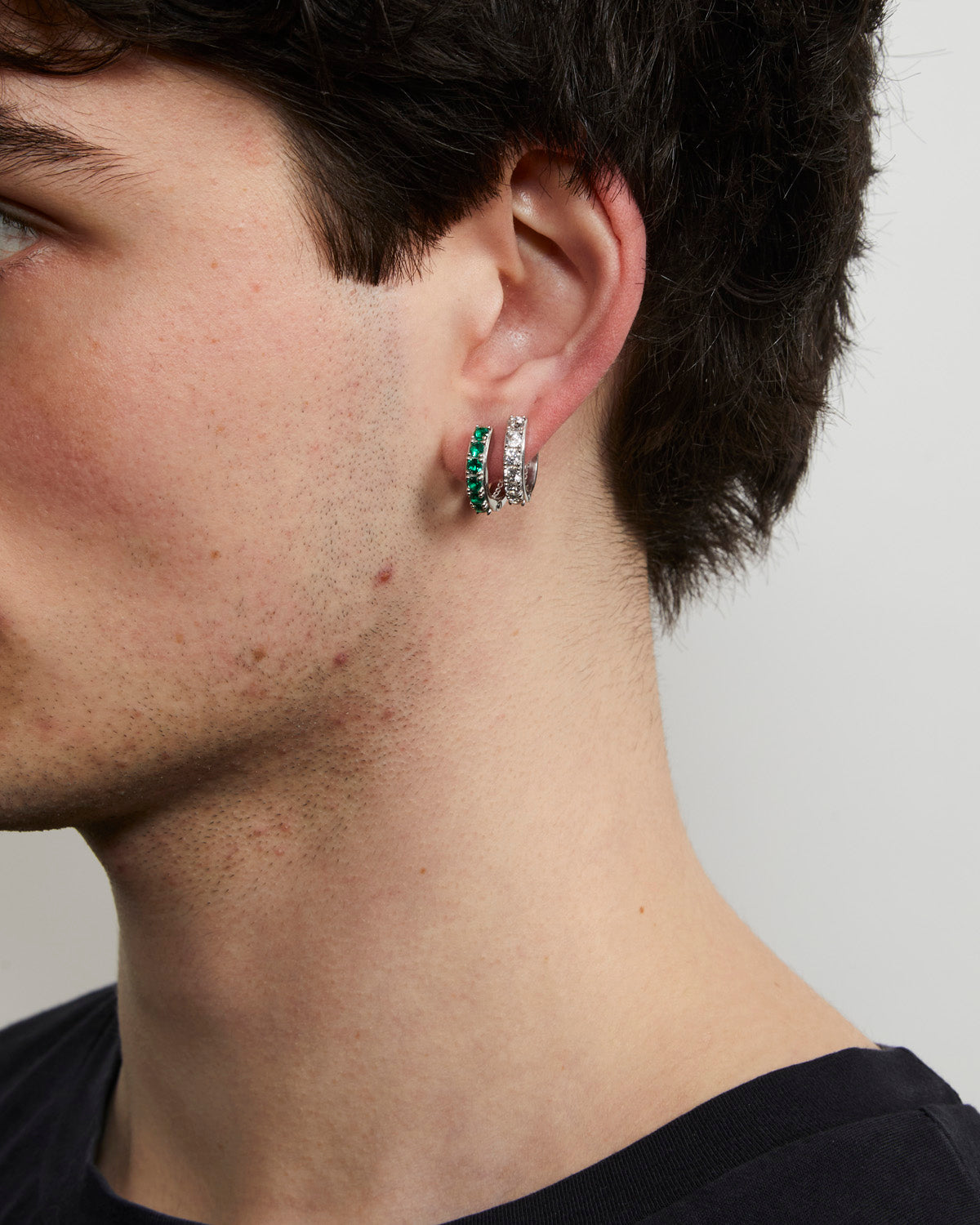 CRYSTAL HOOP EARRINGS
