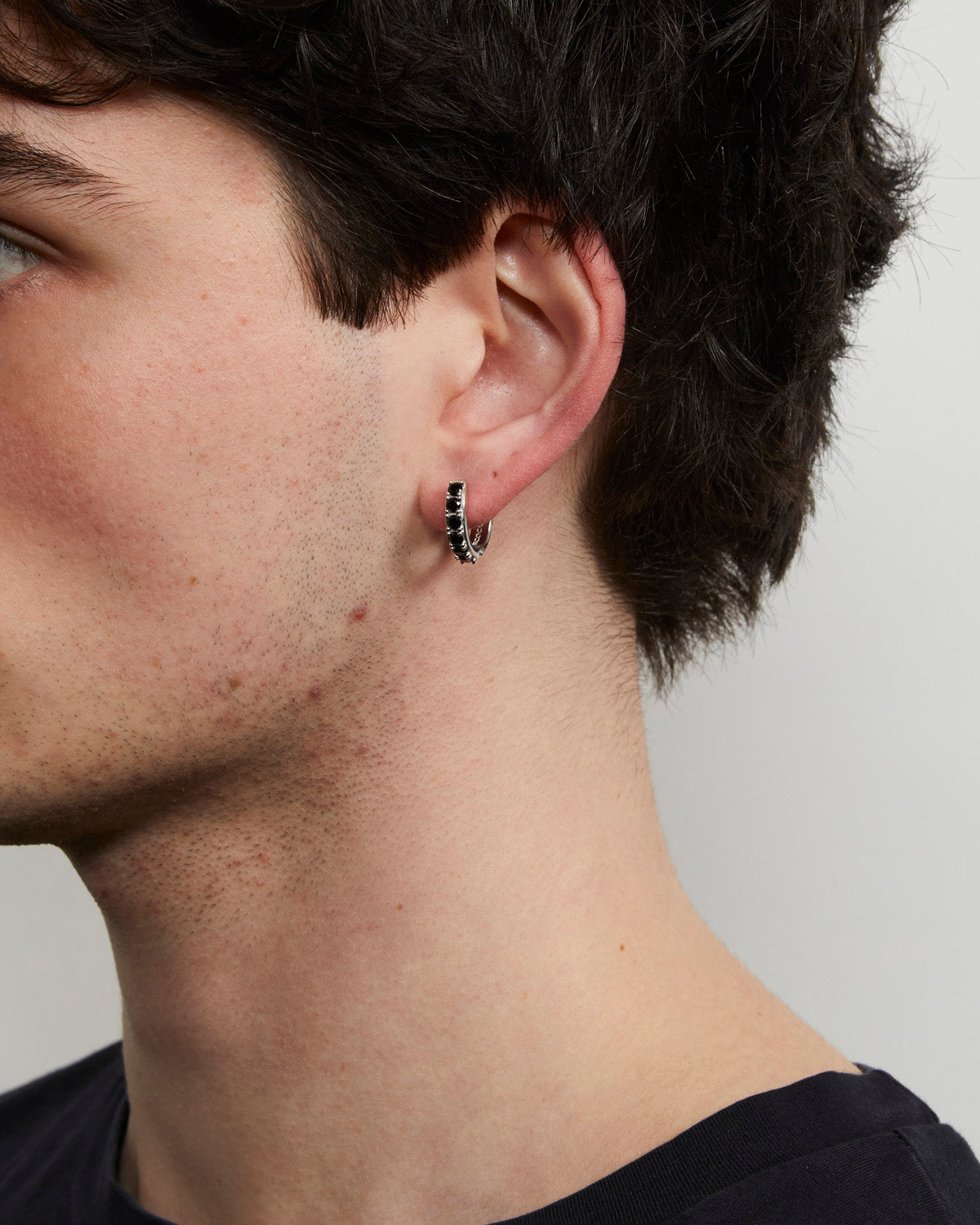 CRYSTAL HOOP EARRING