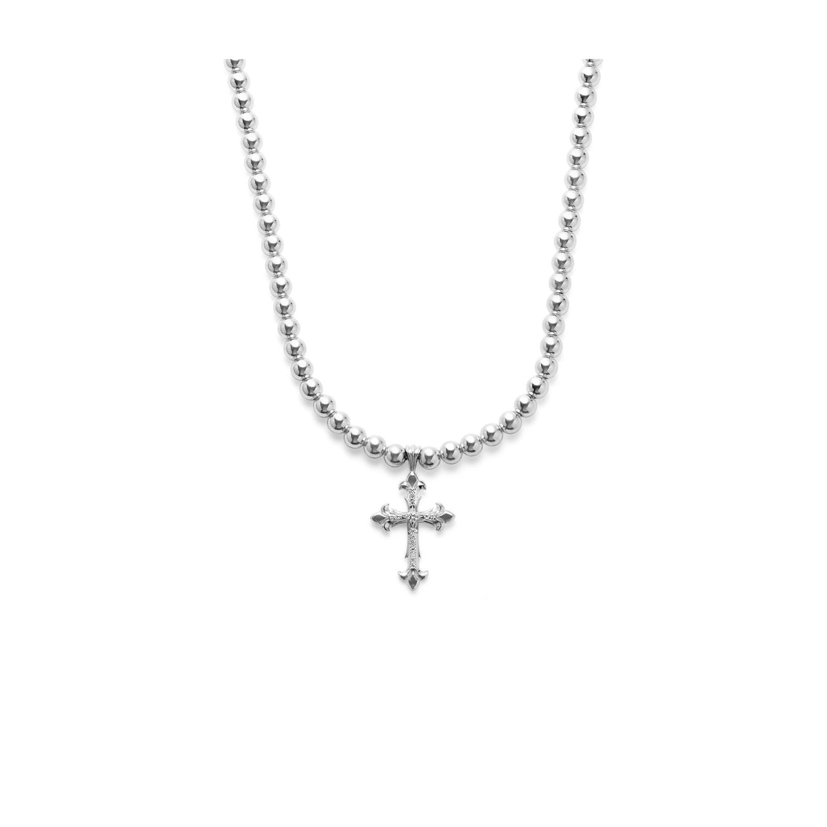 BEADED NECKLACE WITH DIAMONDS
