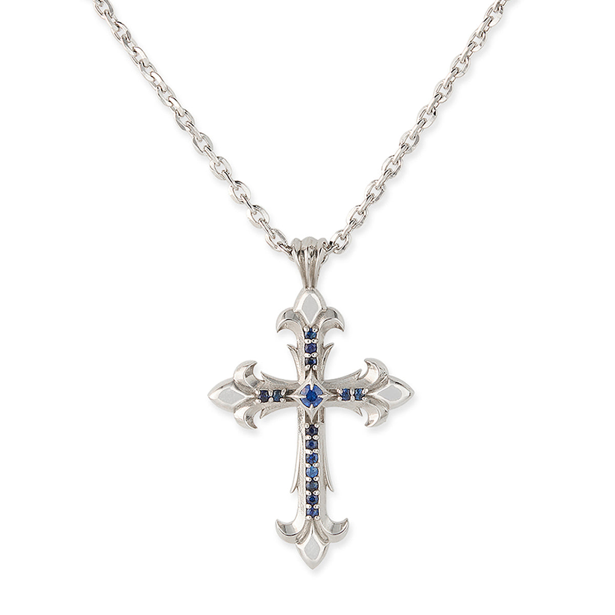 PRECIOUS STONE CROSS NECKLACE