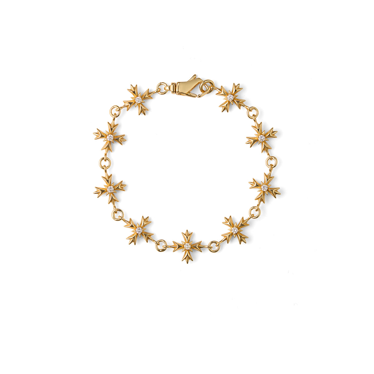 GOLD CRYSTAL CREST BRACELET