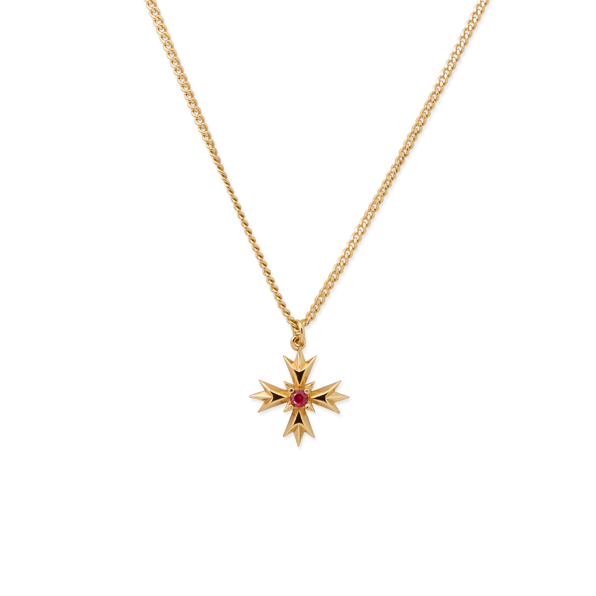 GOLD CREST + CRYSTAL NECKLACE