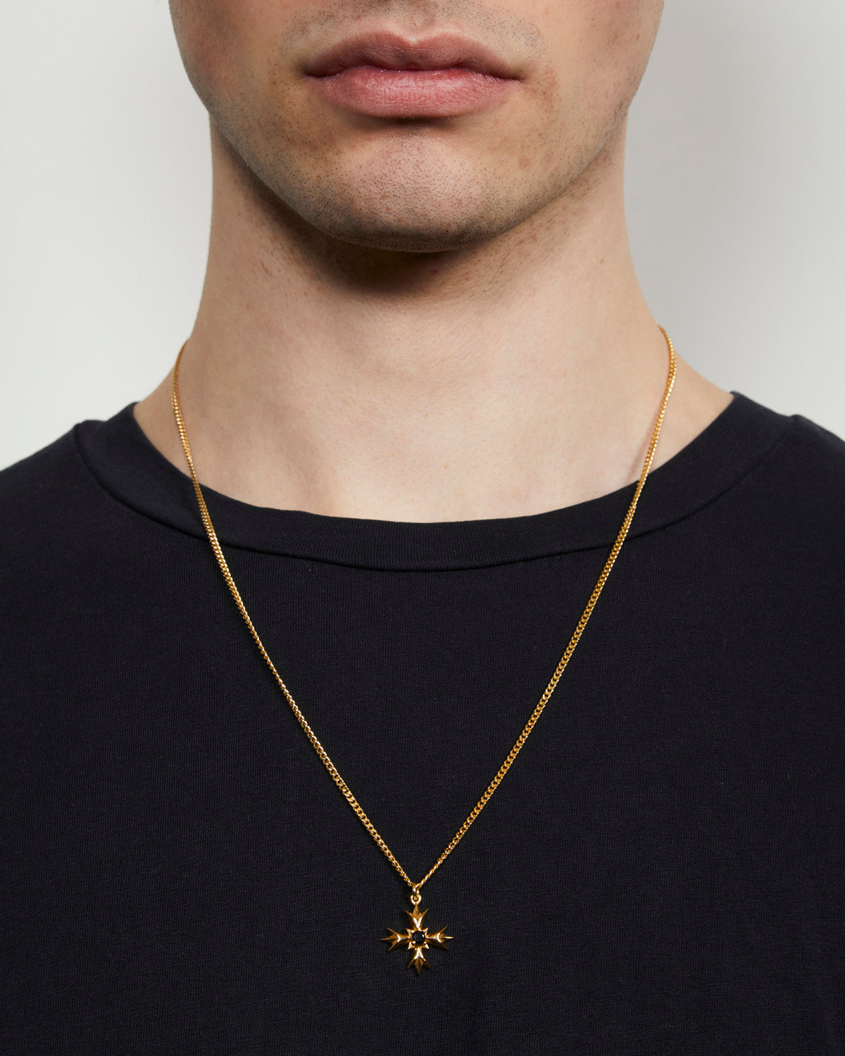 GOLD CREST + CRYSTAL NECKLACE