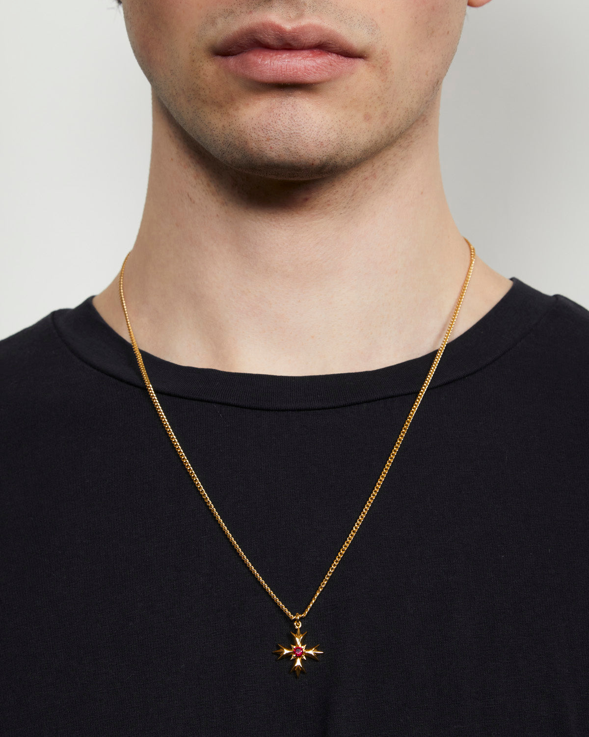 GOLD CREST + CRYSTAL NECKLACE