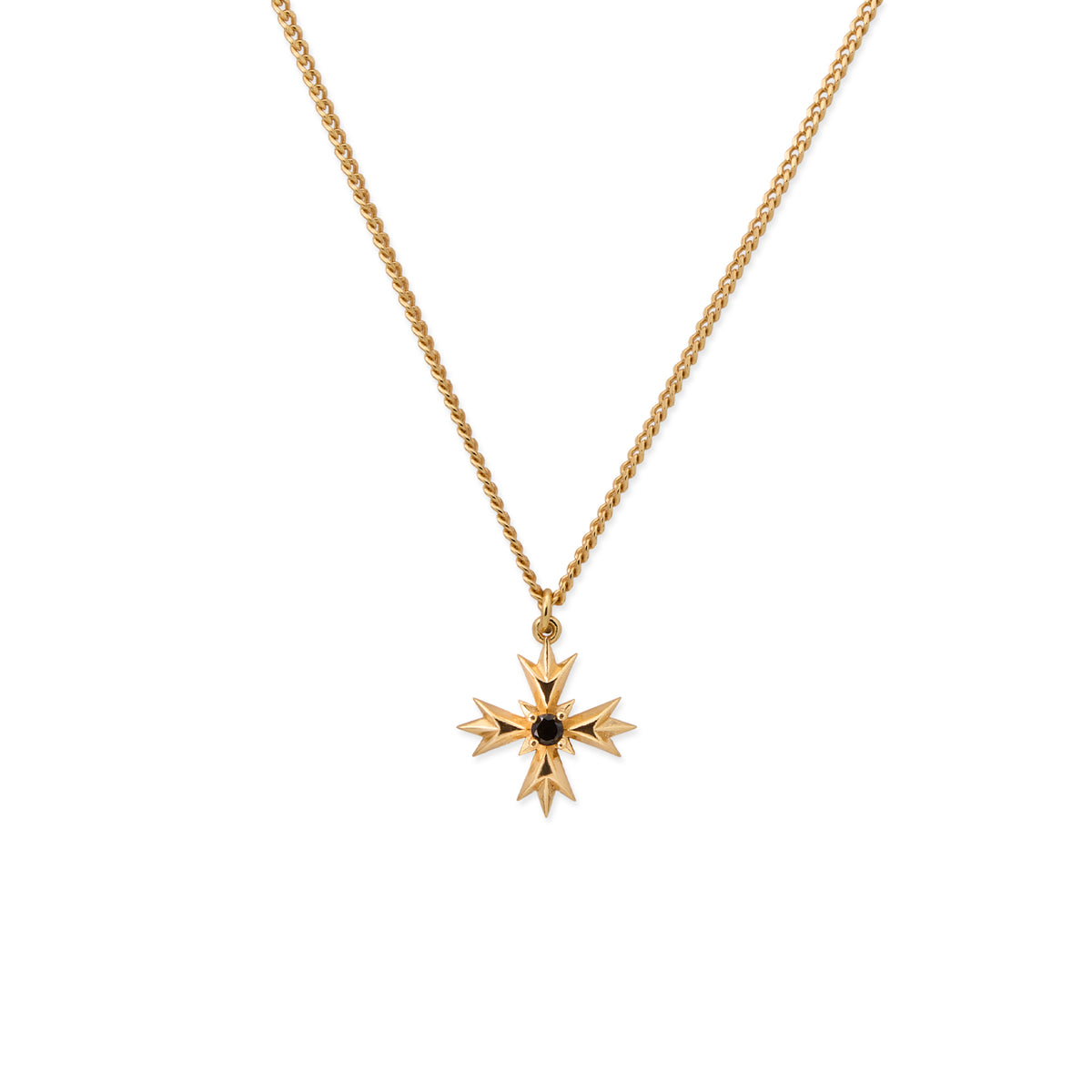 GOLD CREST + CRYSTAL NECKLACE