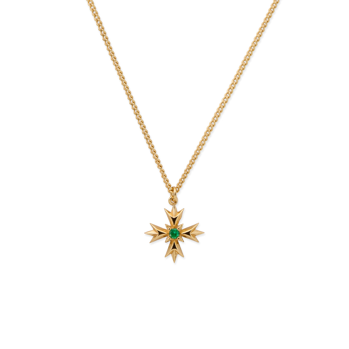 GOLD CREST + CRYSTAL NECKLACE