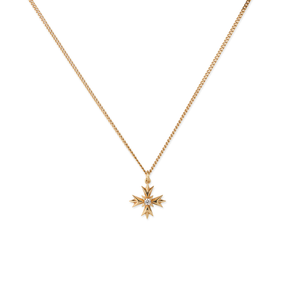 GOLD CREST + CRYSTAL NECKLACE