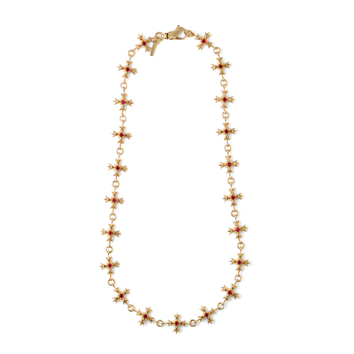 GOLD CRYSTAL CREST NECKLACE