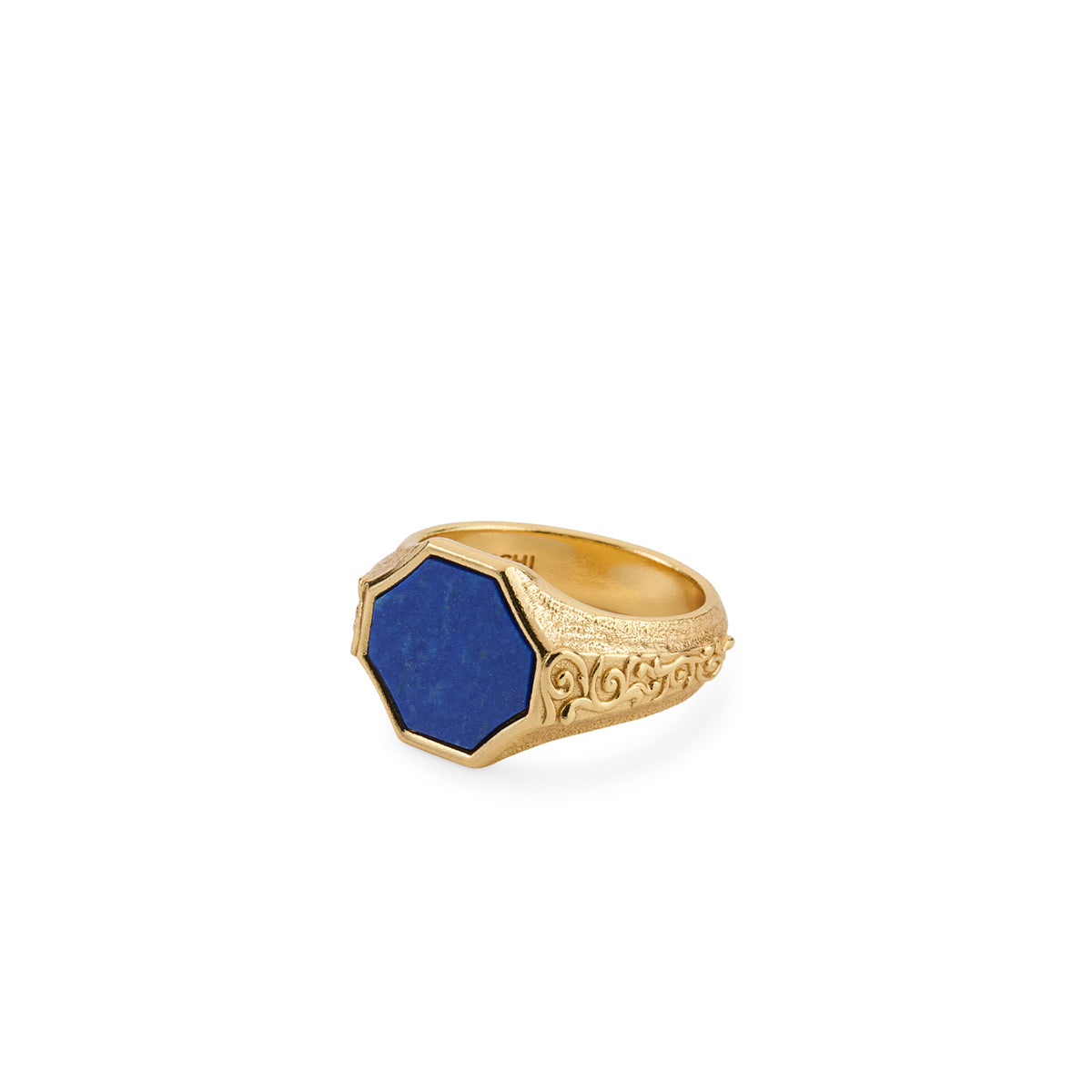 GOLD SIGNET FLOURISH RING