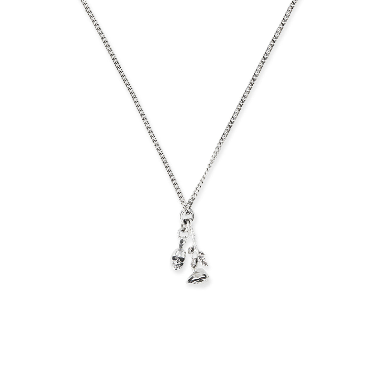 COLLANA ROSA E TESCHIO