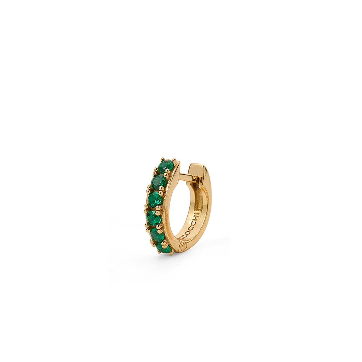 GOLD CRYSTAL HOOP EARRING