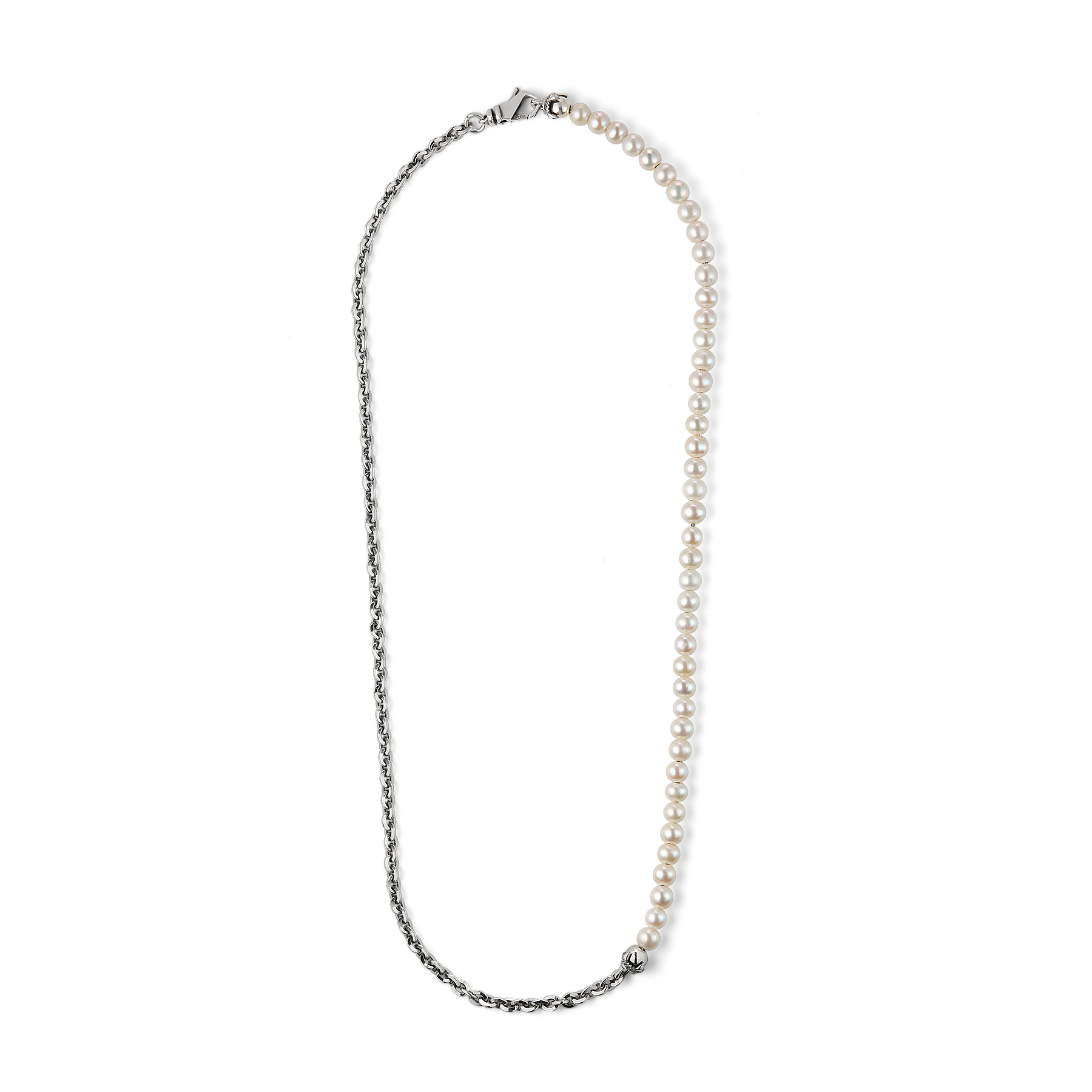 【LOHME】Pearl Mix Chain Necklace SV パールミックスチェーンネックレス | GD/SV - LOHME ONLINE STORE
