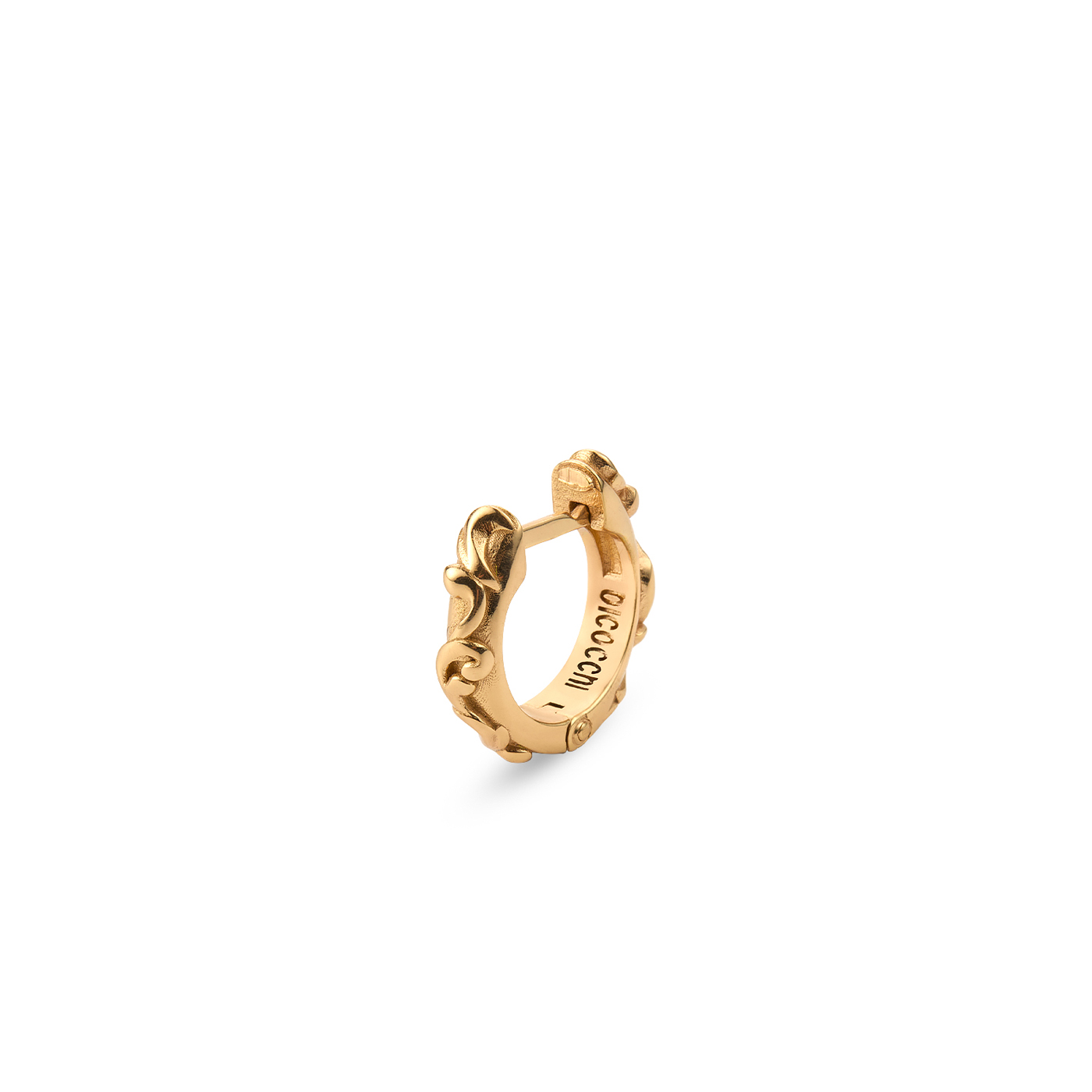 Gold plated sterling silver arabesque earring | EMANUELE