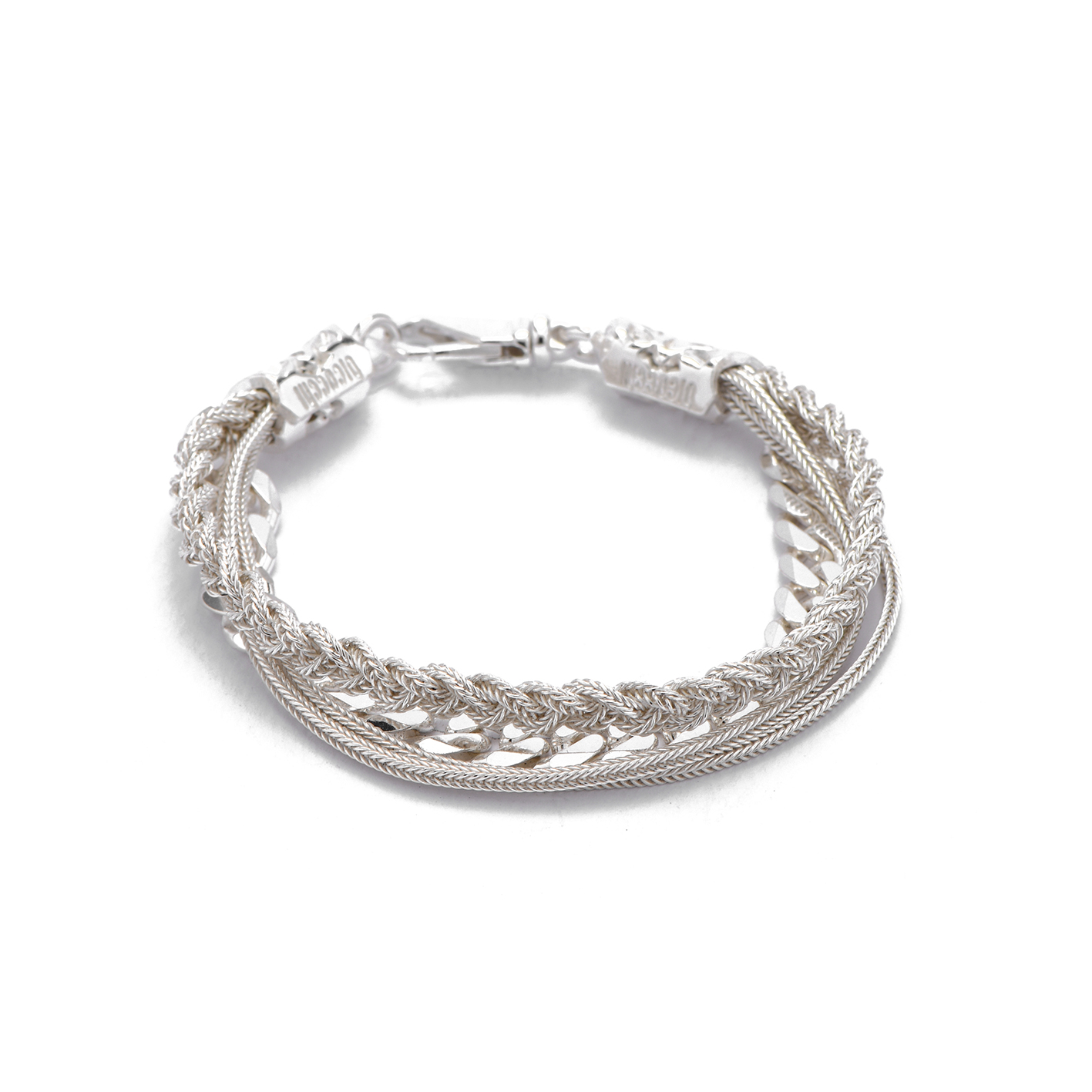 【関税込み】Emanuele Bicocchi シルバー Tiny Ice ブレスレット Tiny Ice Braided Bracelet