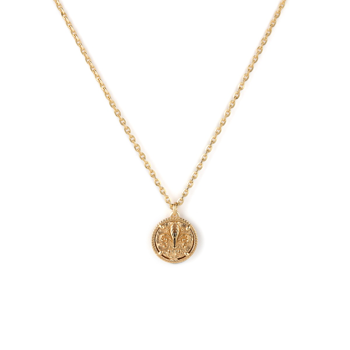 【関税込み】Emanuele Bicocchi ゴールド Lily コインネックレス large Gold plated sterling silver lily coin pendant