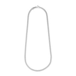 【関税&送料込】Emanuele Bicocchi Silver 925 Intricate Chain Emanuele Bicocchi Men's Woven Foxtail Chain Necklace, Silver