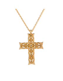 REISSUE GOLD NOTRE-DAME LARGE CROSS NECKLACE