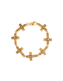 LARGE GOLD MULTI NOTRE-DAME CROSS BRACELET