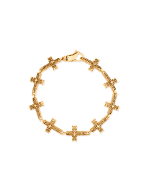 GOLD MULTI NOTRE-DAME CROSS BRACELET