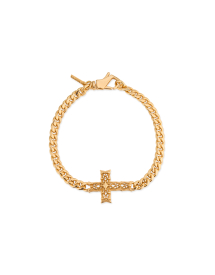 GOLD CHAIN BRACELET WITH NOTRE-DAME CROSS