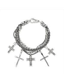 REISSUE NOTRE-DAME CROSS CHARM BRACELET