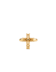 REISSUE GOLD NOTRE-DAME CROSS RING