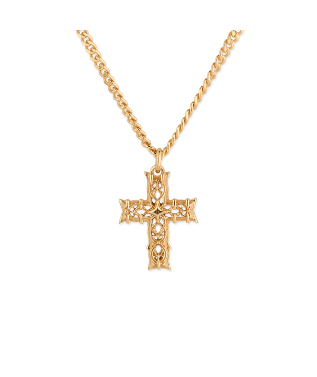 REISSUE GOLD NOTRE-DAME SMALL CROSS NECKLACE