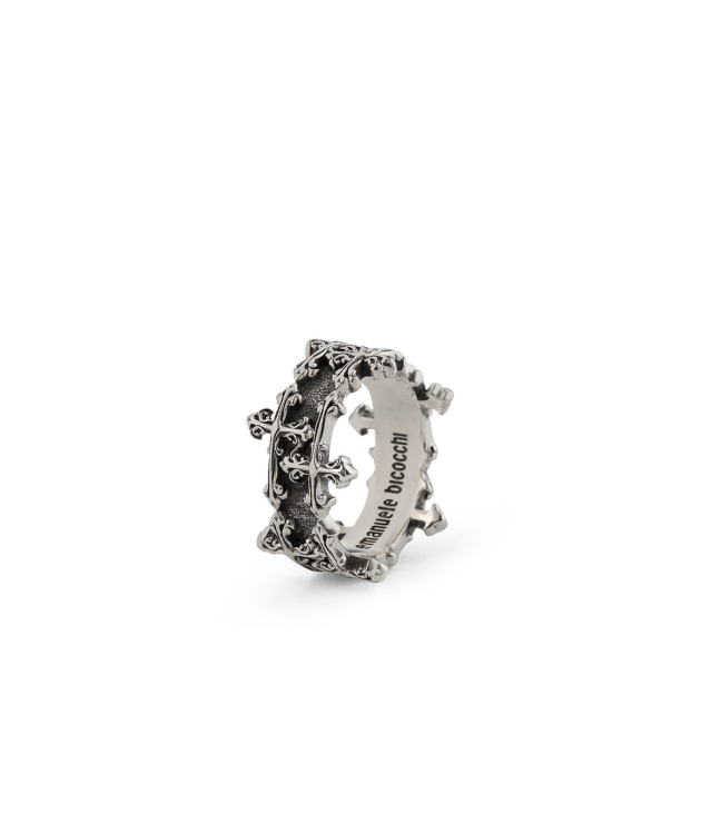 AVELLI CROSS DOUBLE BAND RING