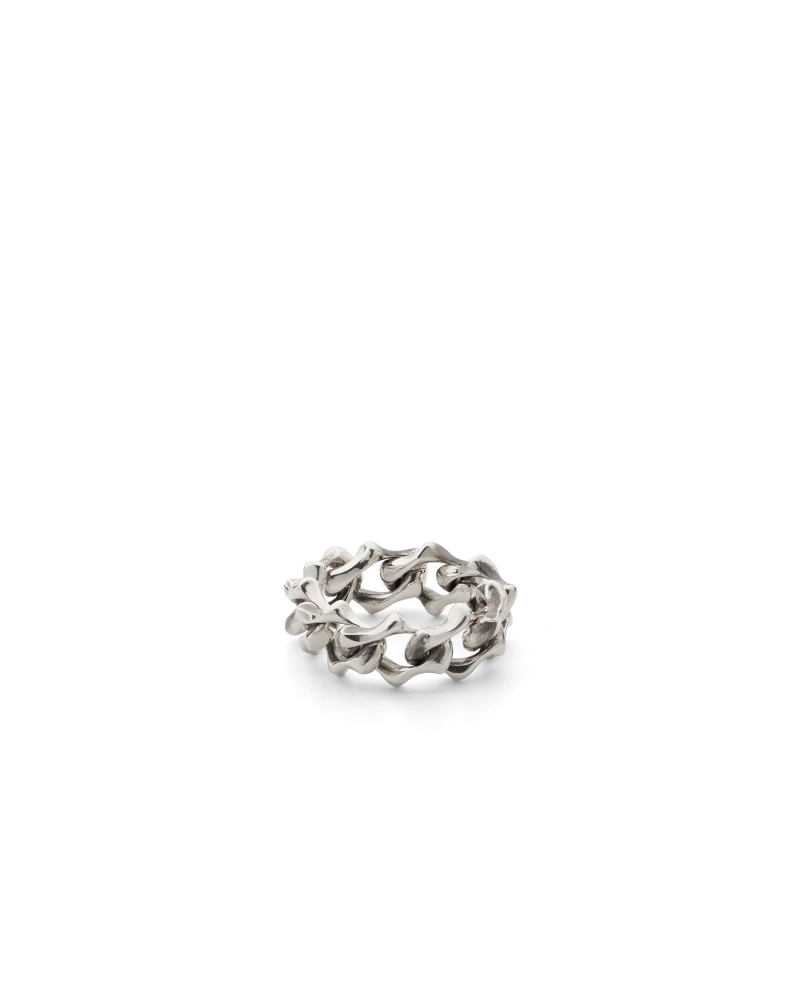 Soft sharp link chain ring