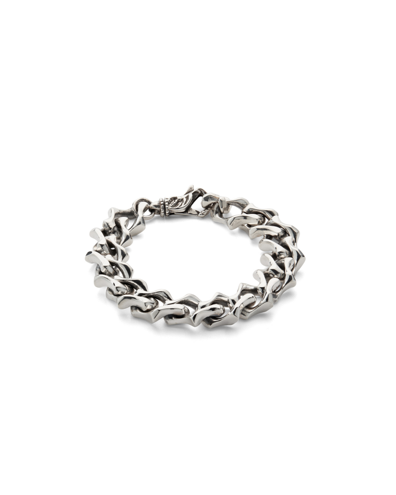 Large sharp link chain bracelet