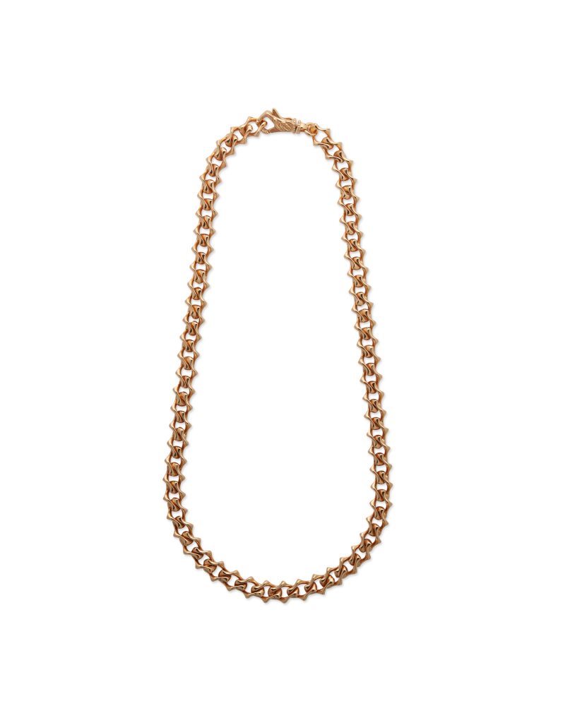 Gold sharp link chain necklace