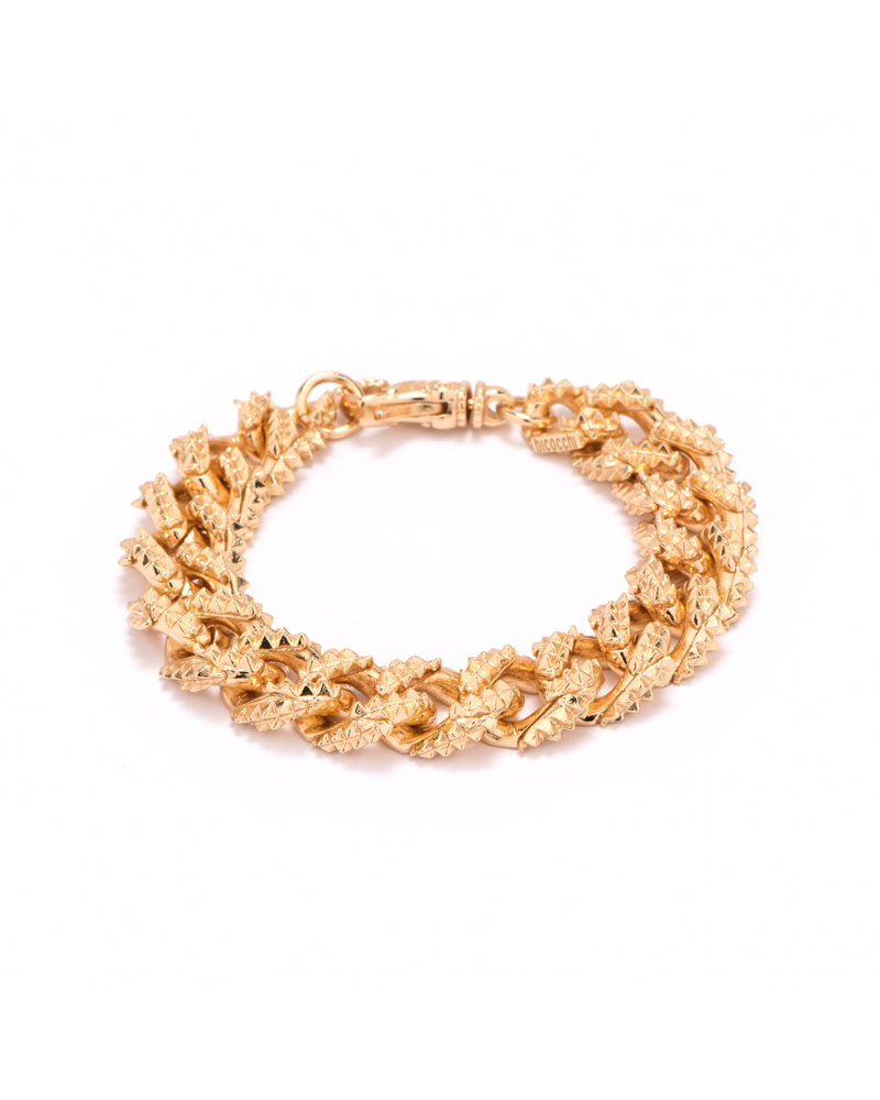 Large Gold Studded Chain Bracelet