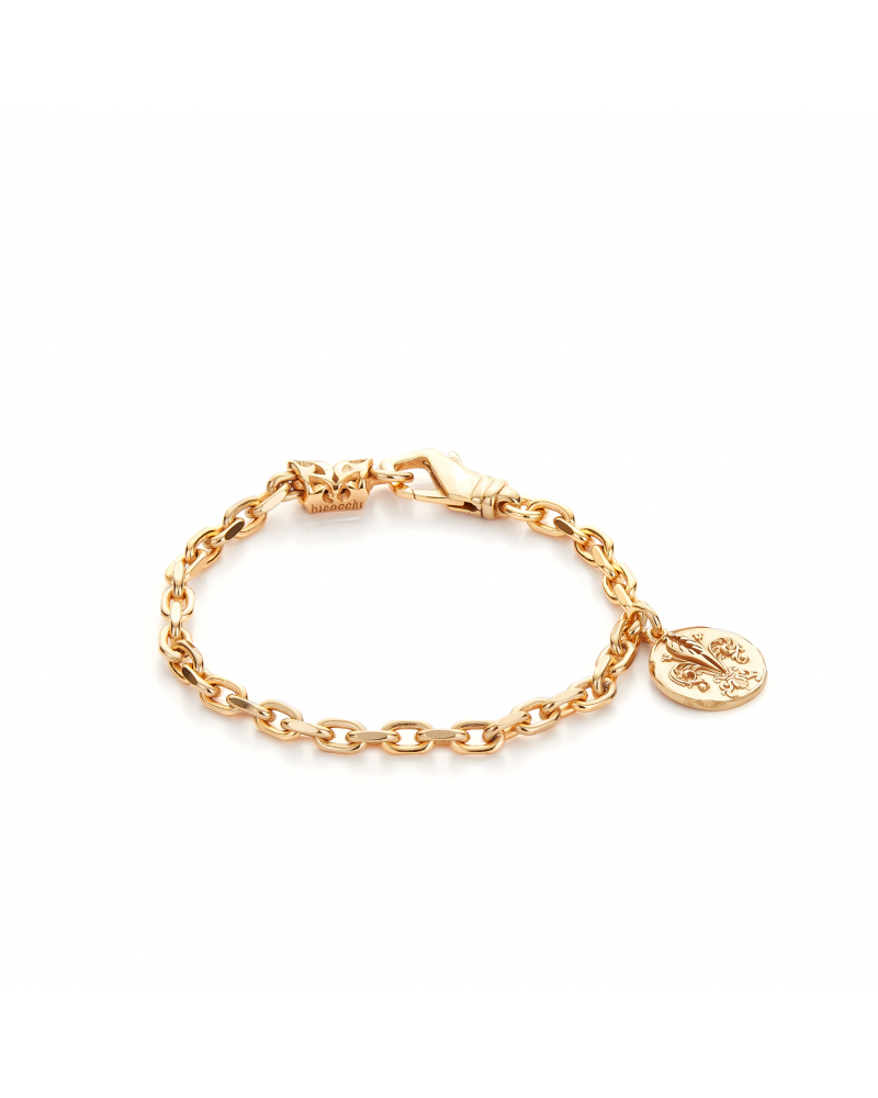 Gold Lily Coin Bracelet
