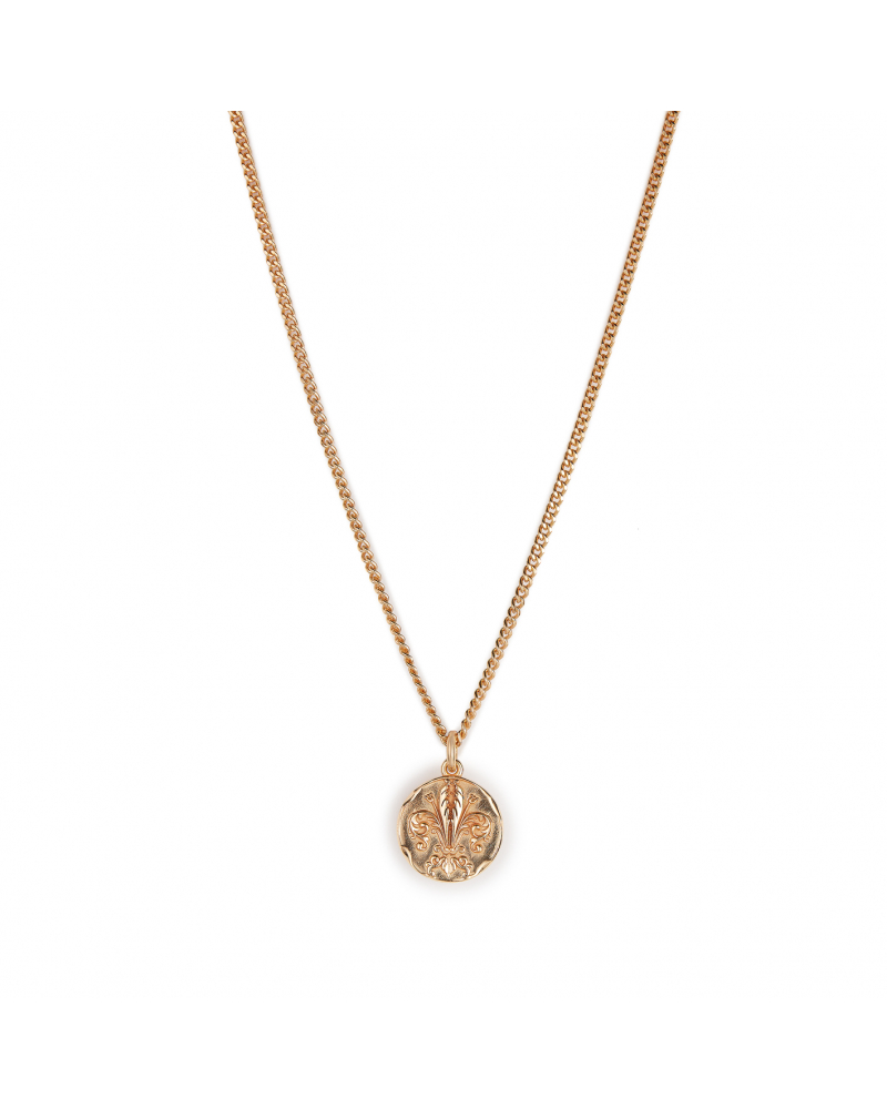 GOLD LILY COIN NECKLACE