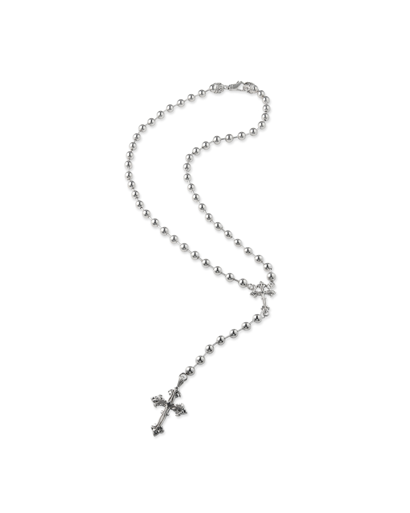 BEADED ROSARY NECKLACE