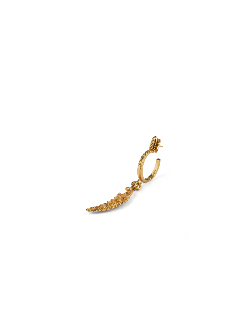 GOLD PIUMA EARRING