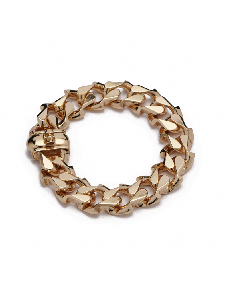 Large Gold Edge Chain Bracelet