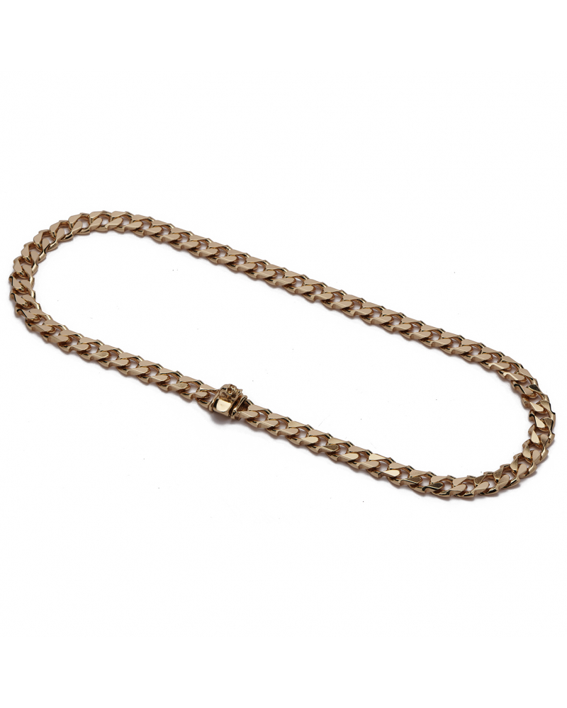 Gold Edge Chain Necklace