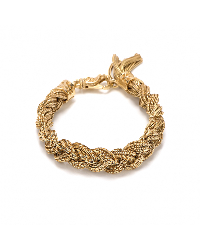 Gold Medium Braided Bracelet