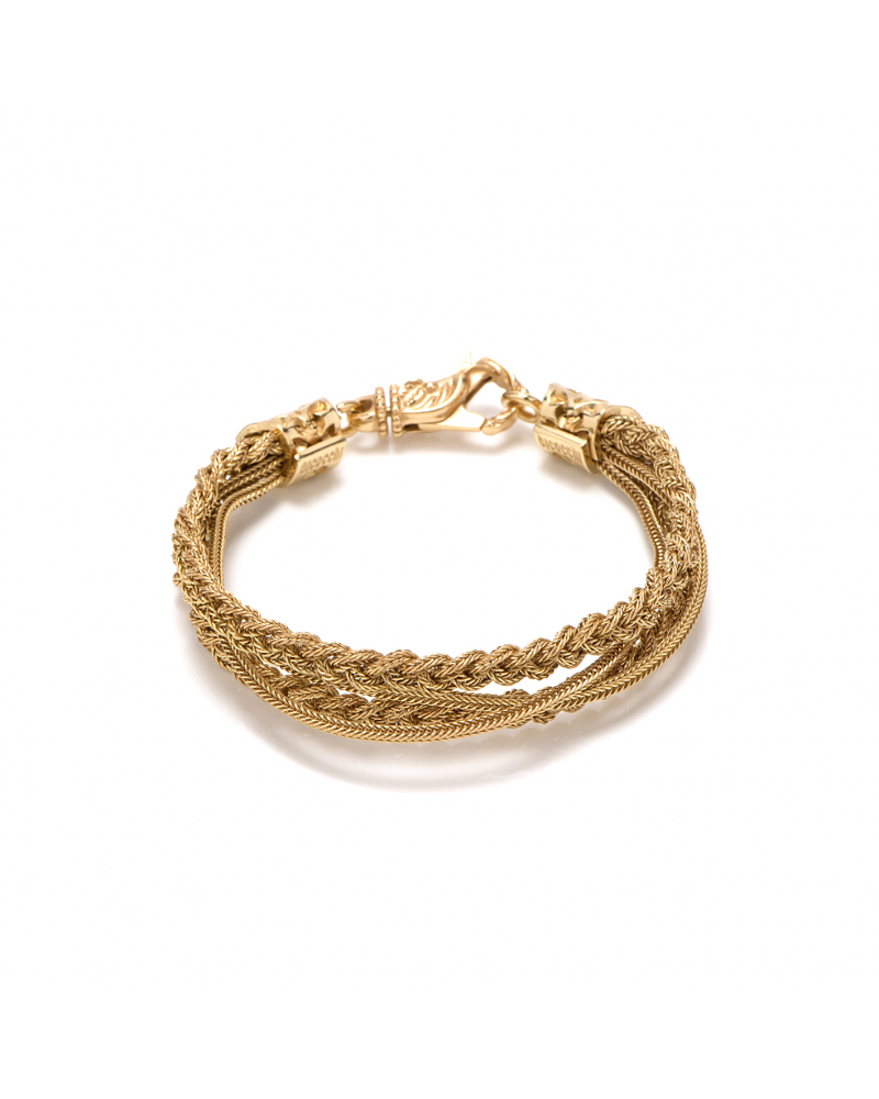 Gold Double Braided Bracelet