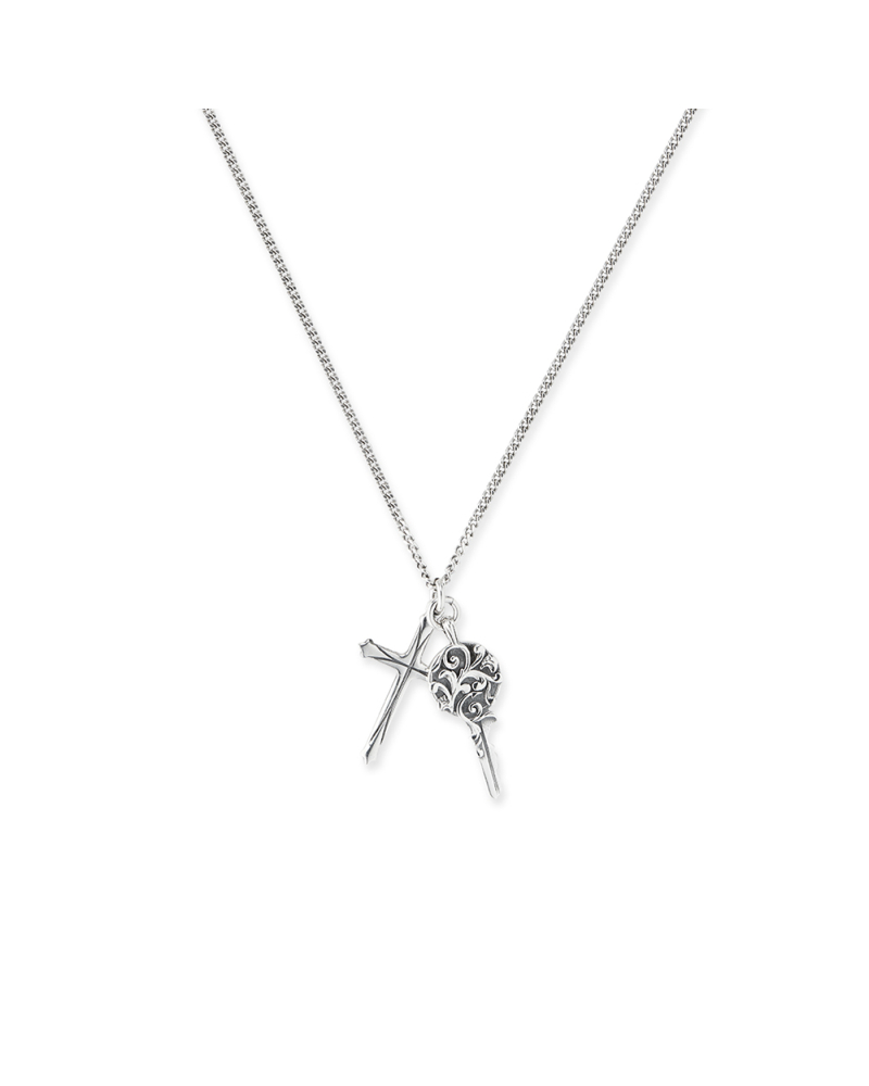 CROSS AND KEY NECKLACE