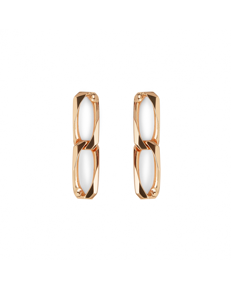 Gold Link Earrings (Pair)