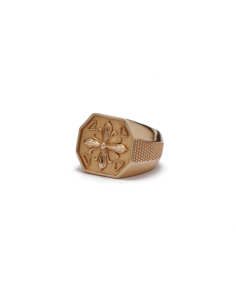 Gold Lily Seal Ring