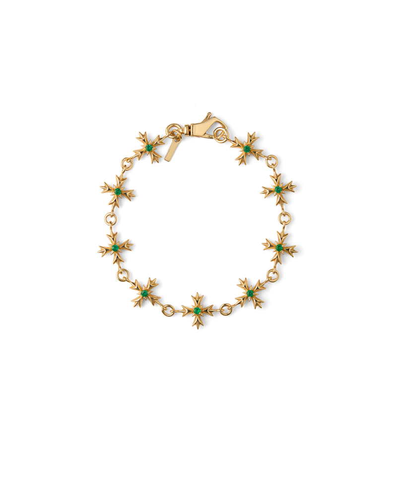 GOLD CRYSTAL CREST BRACELET