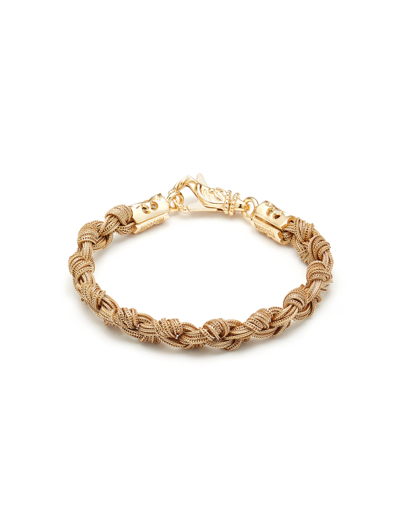 Gold Large Braided Knot Bracelet