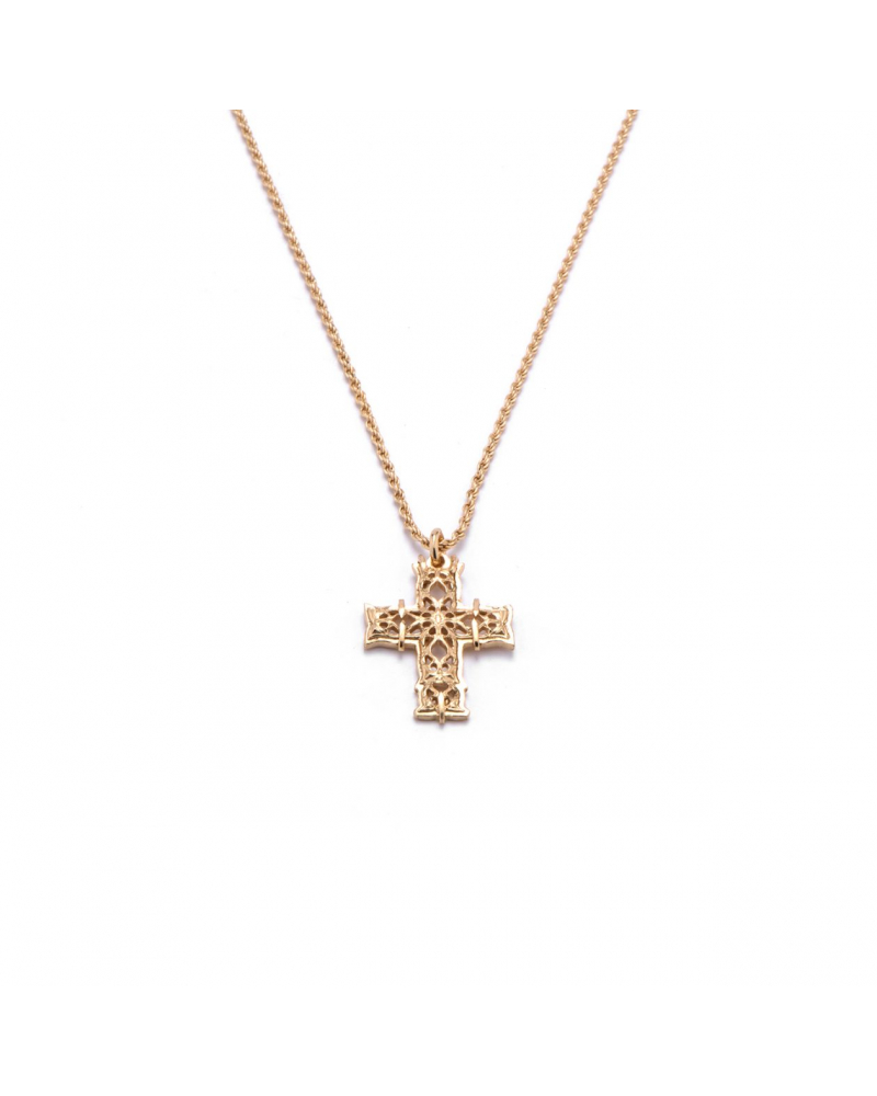 Gold Medium Notre-Dame Cross Necklace