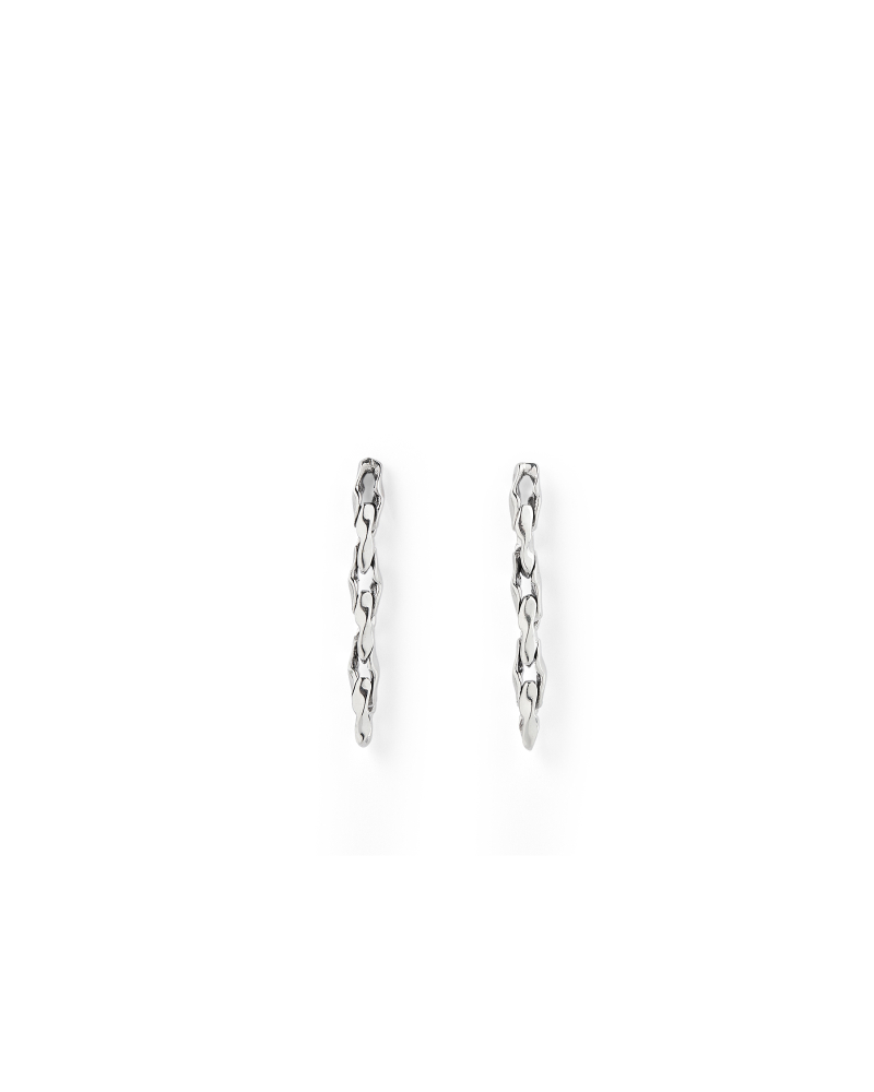 HAMMERED CHAIN EARRINGS