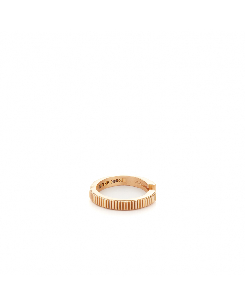 GOLD LARGE STRIPED HOOP EARRING