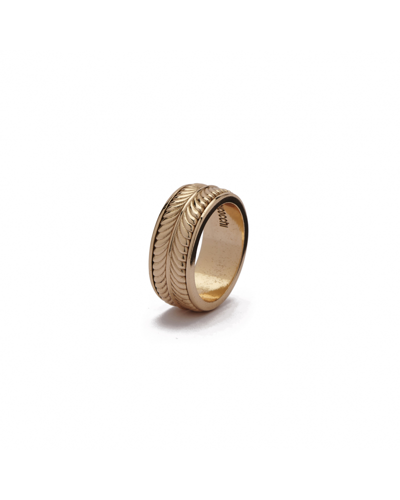 GOLD WHEAT BAND RING